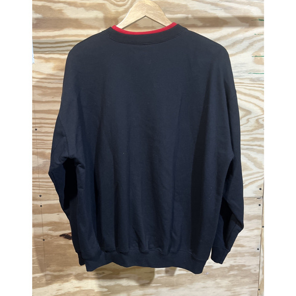 M & C Sportswear Black Bedazzled Embroidered Black Womens Sz 1X Christmas - Picture 2 of 10